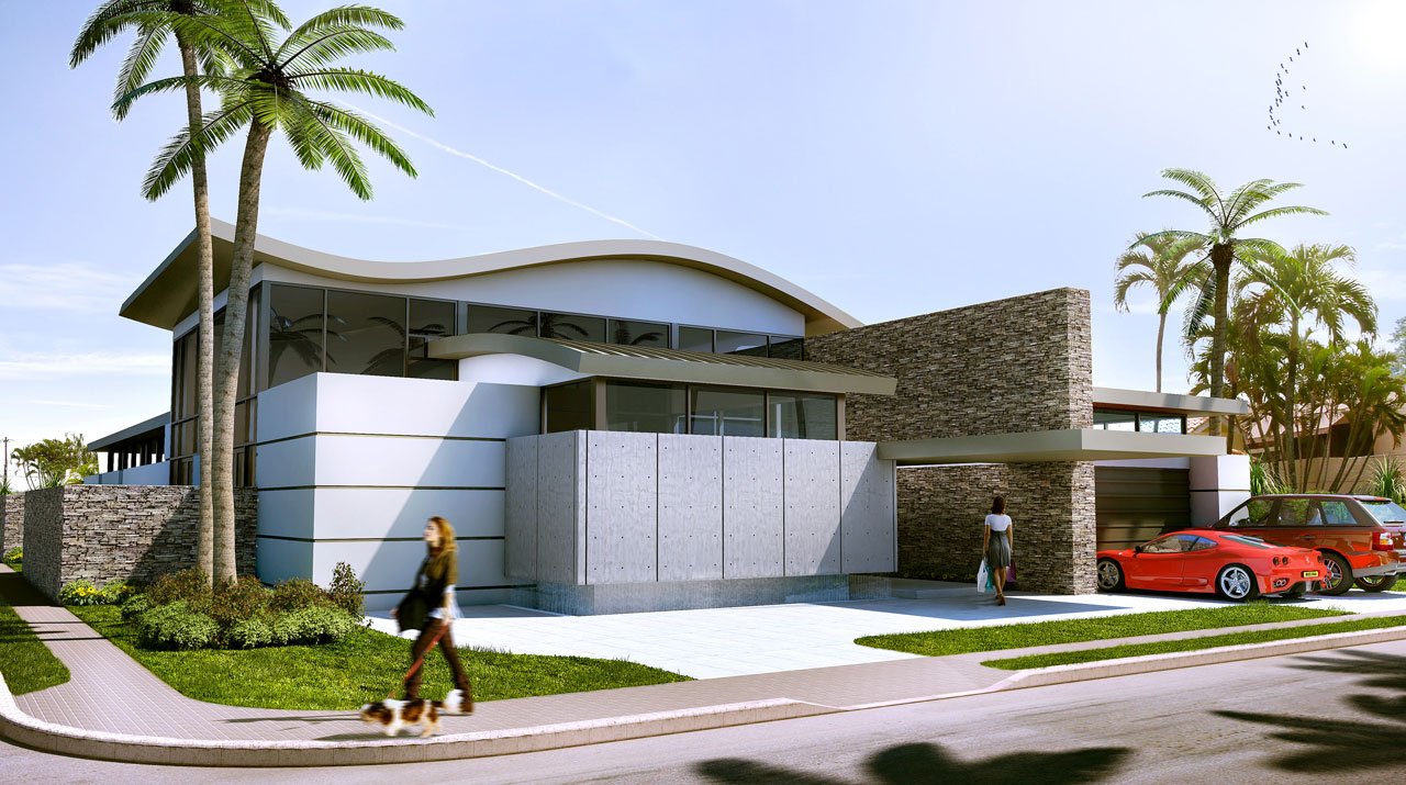  Conceptual rendering of a West Coast Residence project by AD&amp;V. 