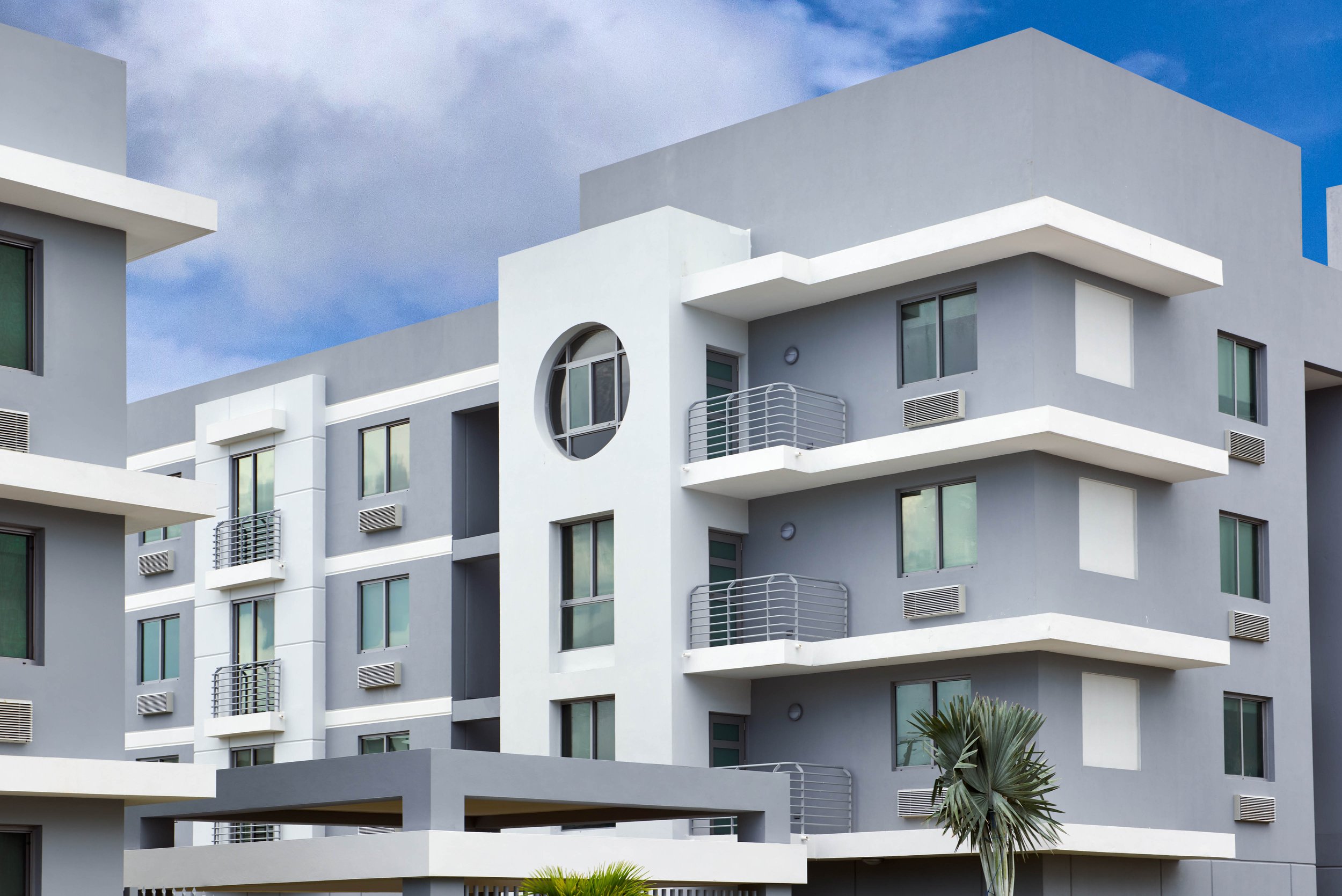  Exterior view of Bayshore Villas affordable housing project. 