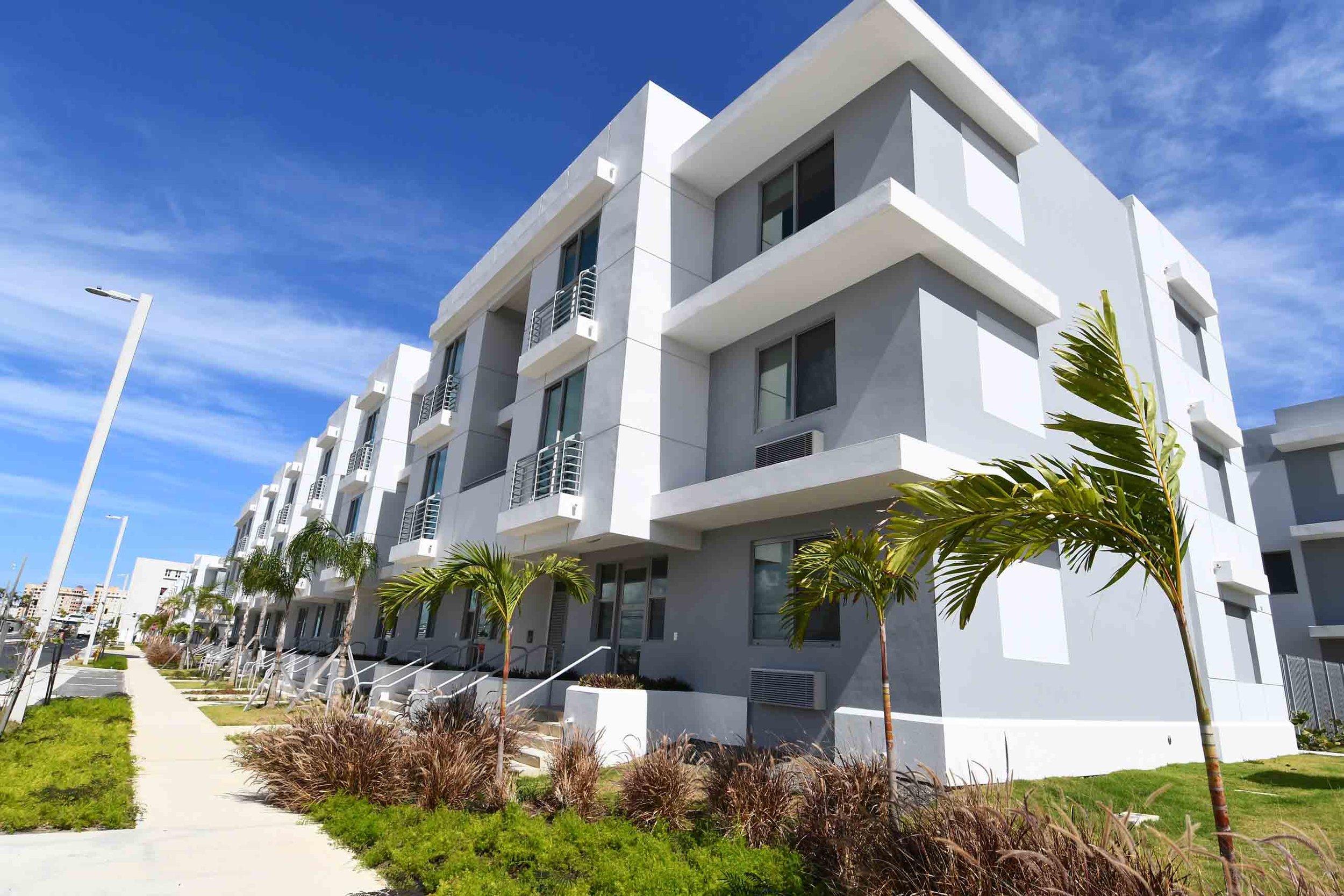  Exterior view of Bayshore Villas affordable housing project. 
