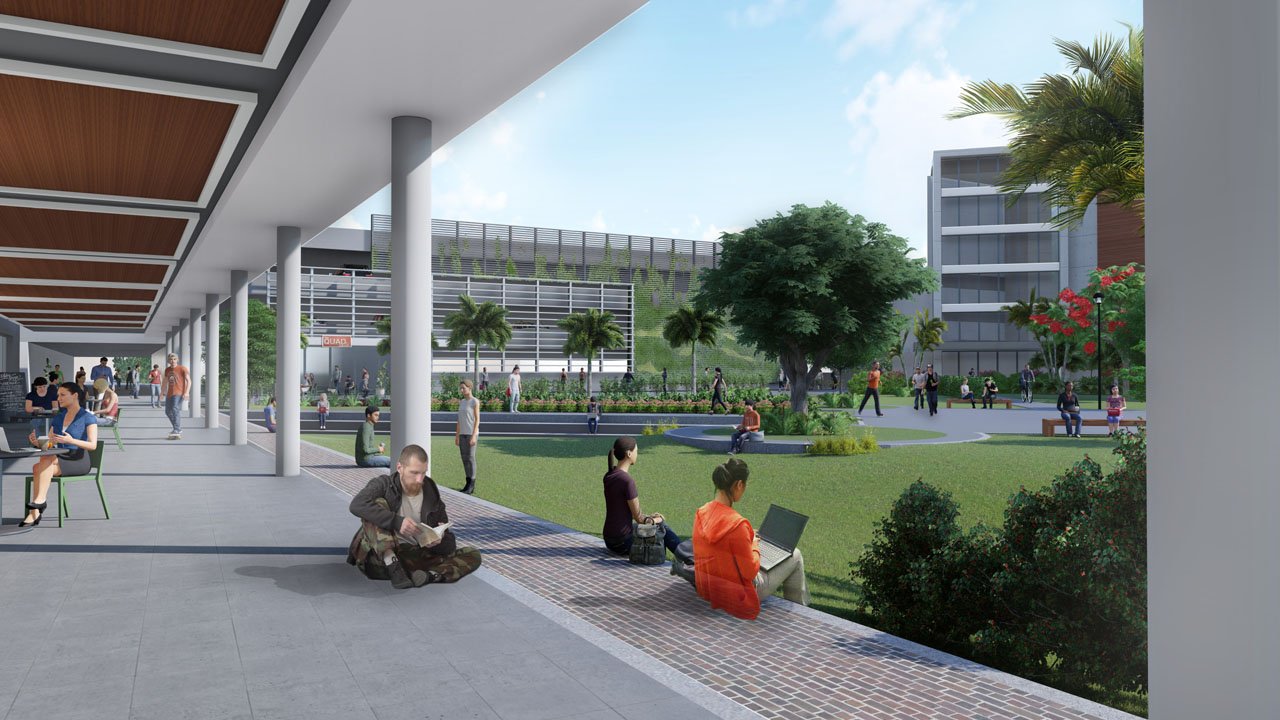 Conceptual render of UPR Mayagüez campus Student Life project.