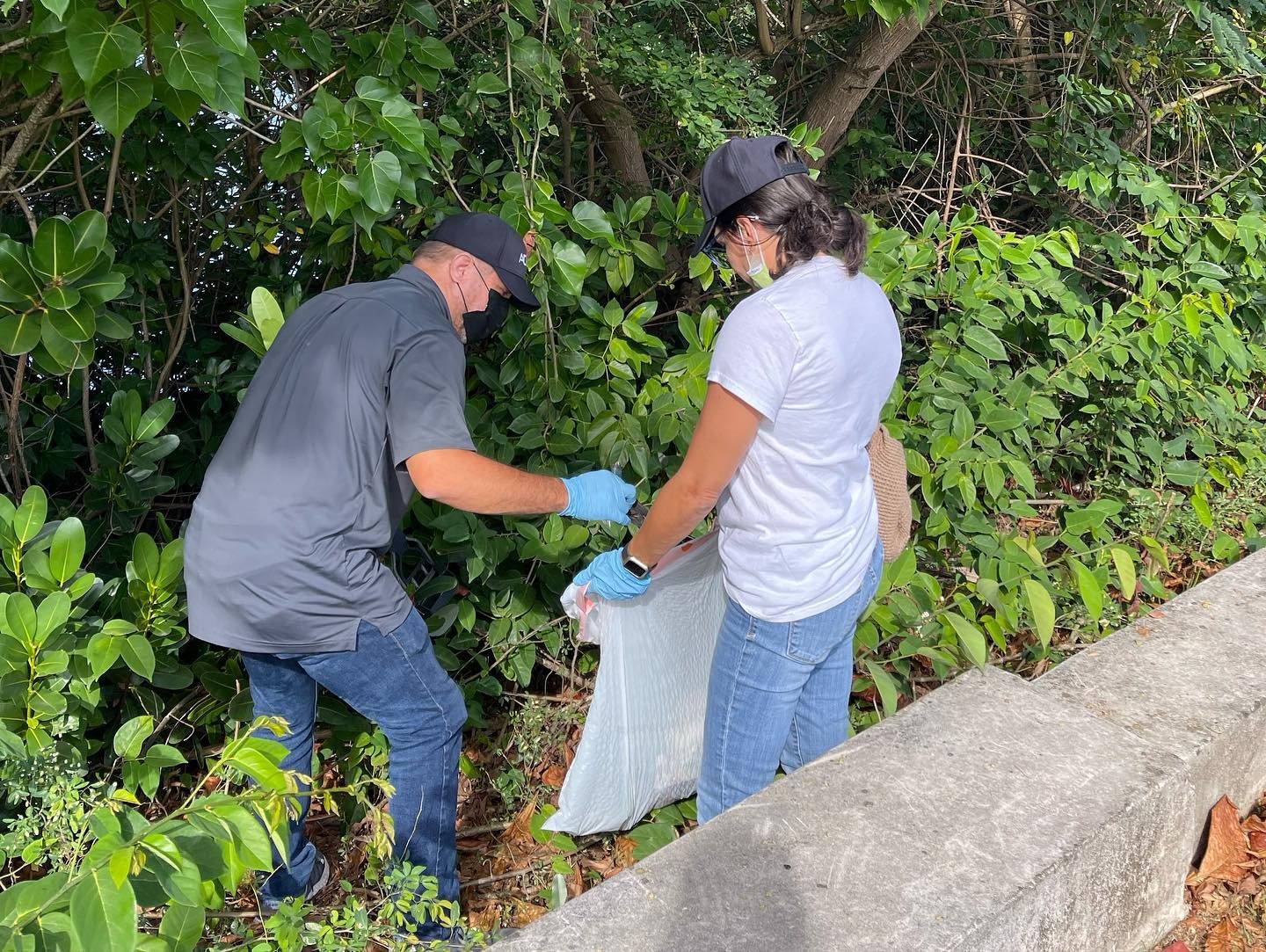  AD&amp;V team members participating in Condado Lagoon cleanup 