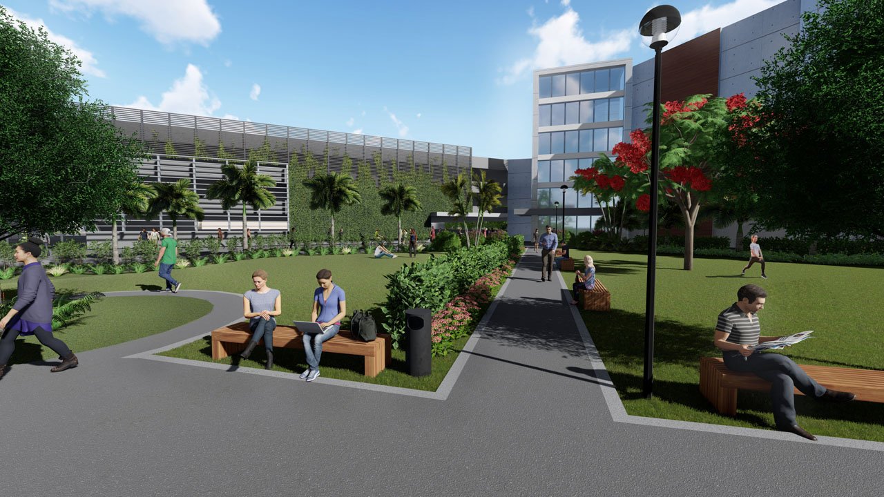 Conceptual render of UPR Mayagüez campus Student Life project. 