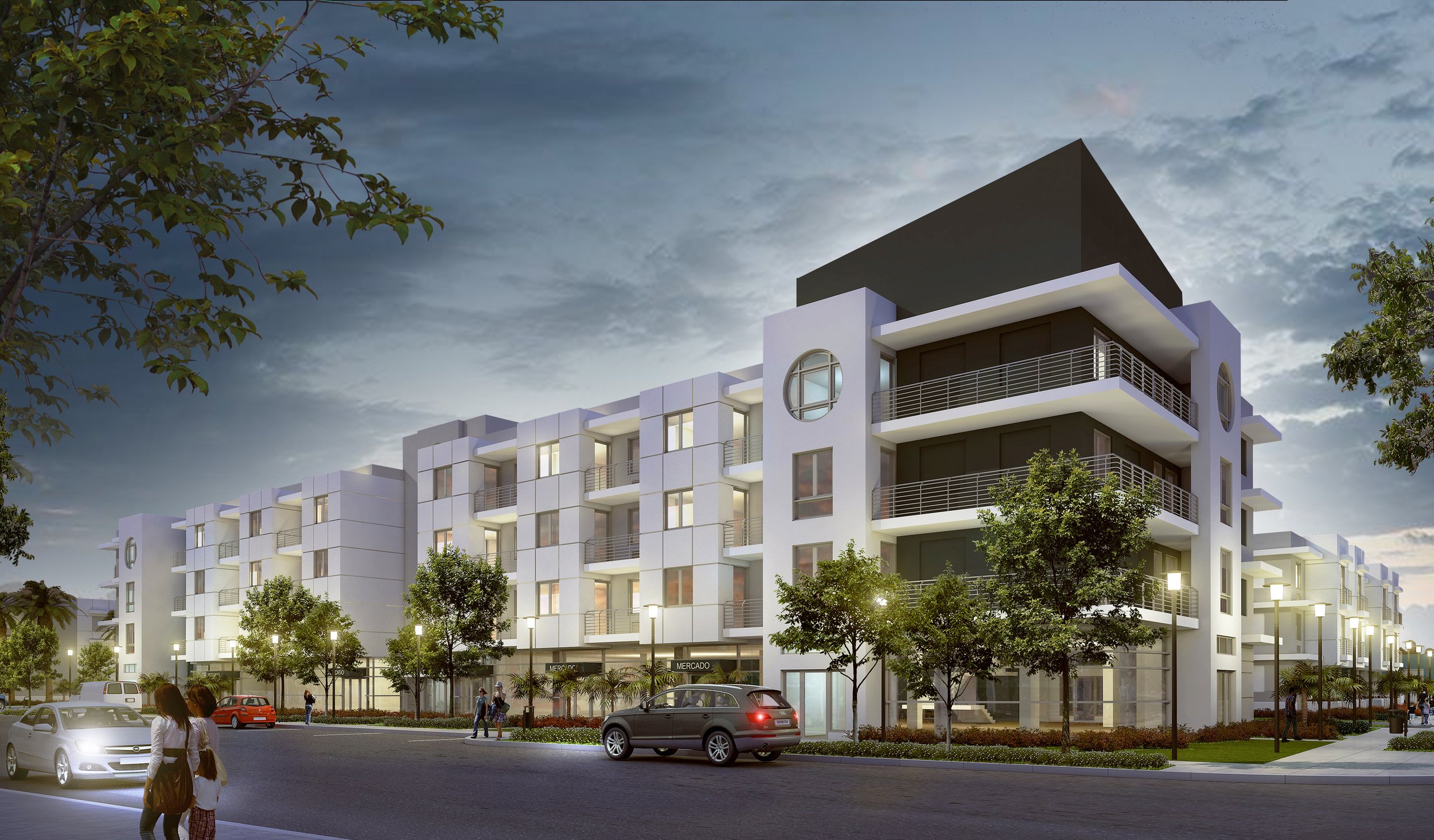  Concept render of Bayshore Villas affordable housing project. 