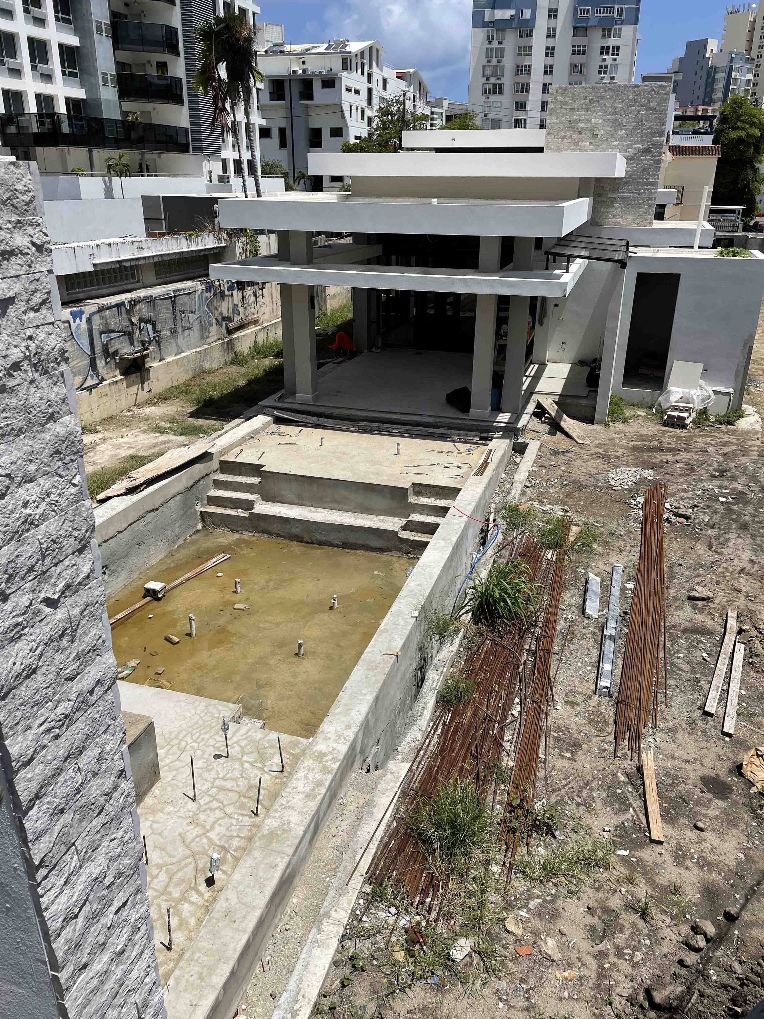  Exterior view of the Condado Residence construction. 
