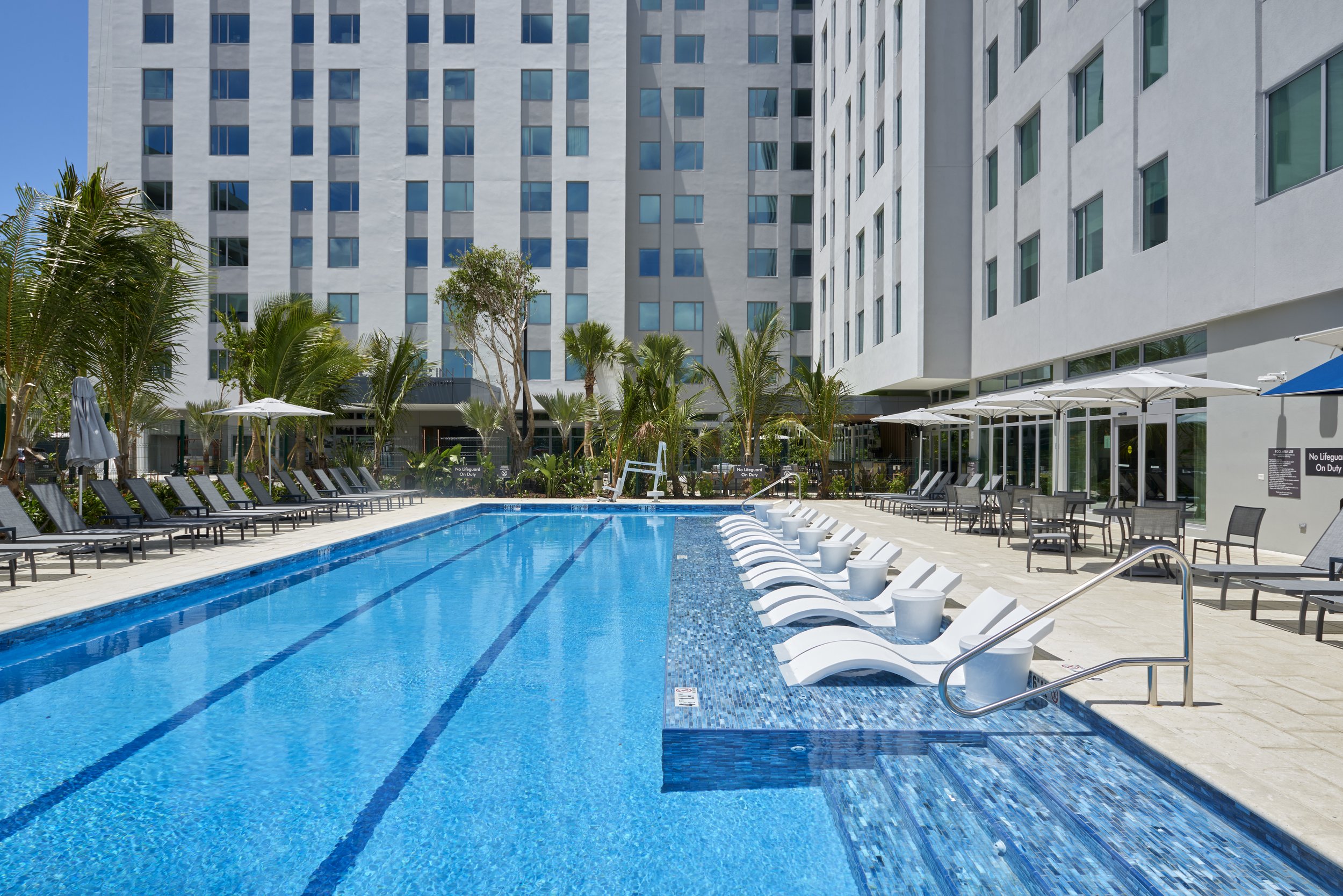  Outdoor pool area of the Residence Inn by Marriott hospitality project. 