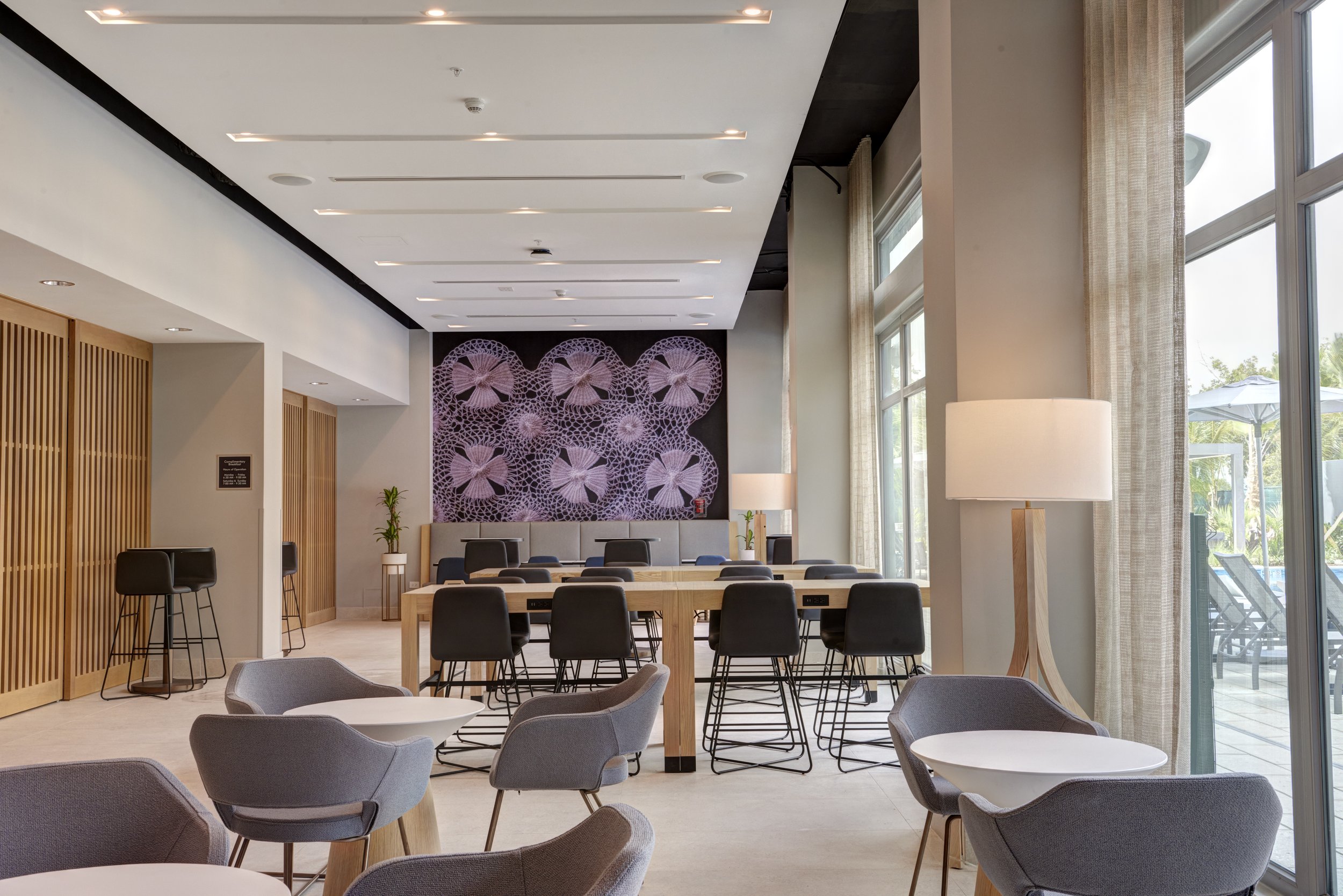  Interior eating area of the Residence Inn by Marriott hospitality project. 