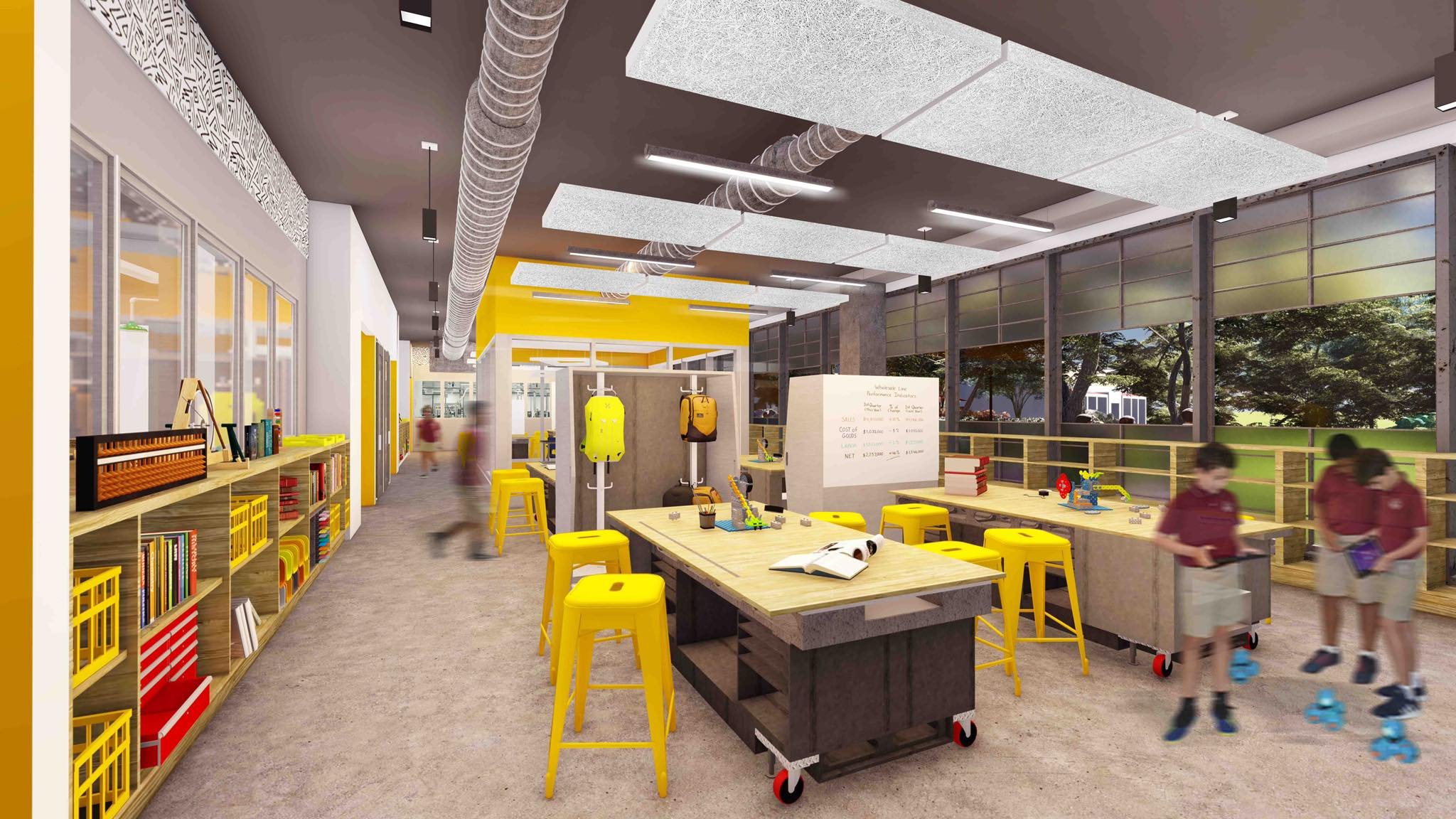  Conceptual render of the Baldwin School of PR Innovation Center project Makers Space. 