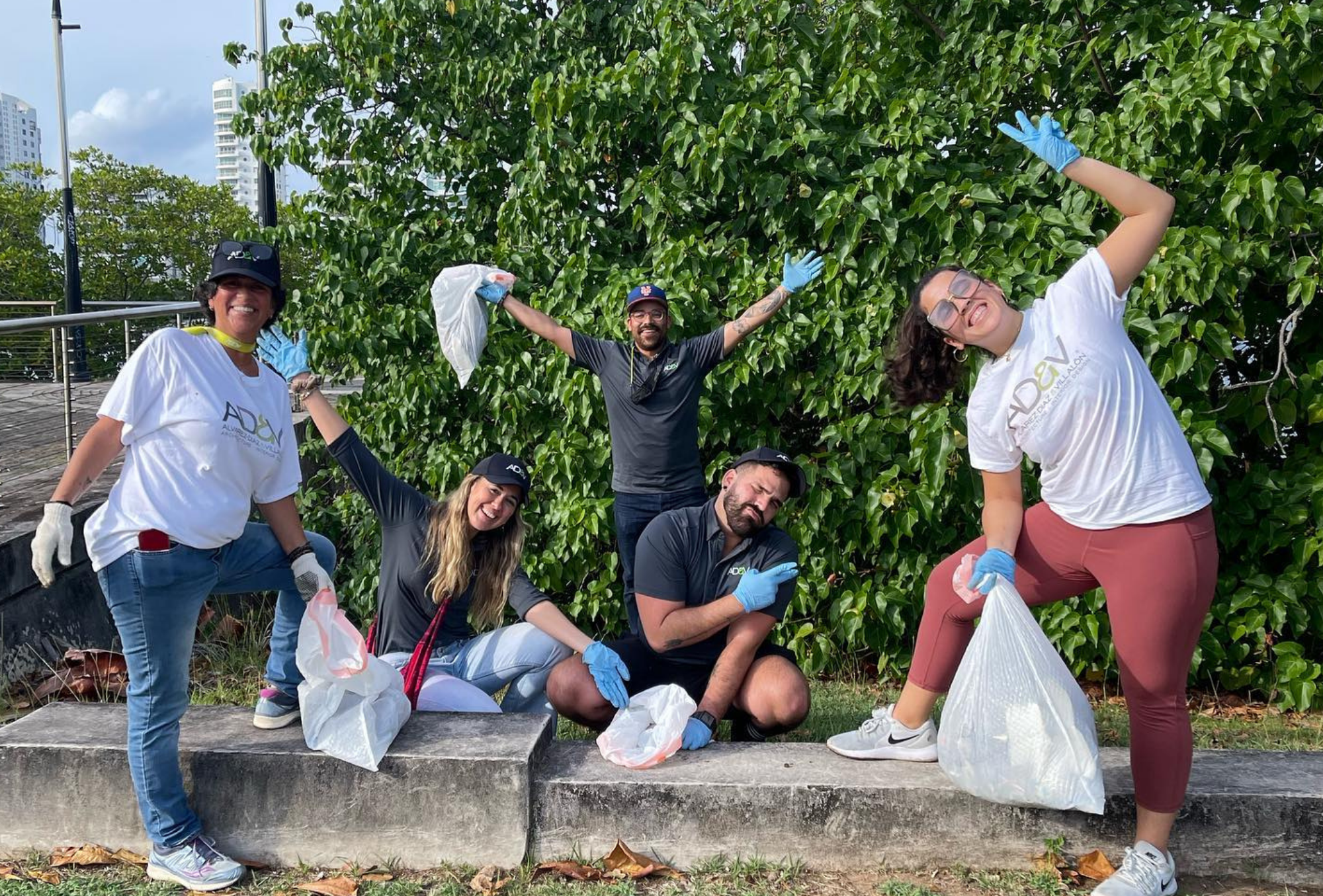  AD&amp;V team members participating in Condado Lagoon cleanup 